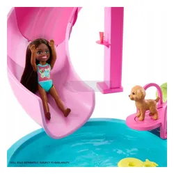 LALKA BARBIE BASEN MARZEŃ ze zjeżdżalnią, jacuzzi + akcesoria