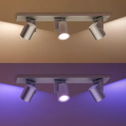 Oświetlenie punktowe Philips Hue White and Colour Ambiance Argenta Triple Srebrny