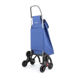 Wózek na zakupy Rolser Saquet LN, 6-kołowy na schody - blue