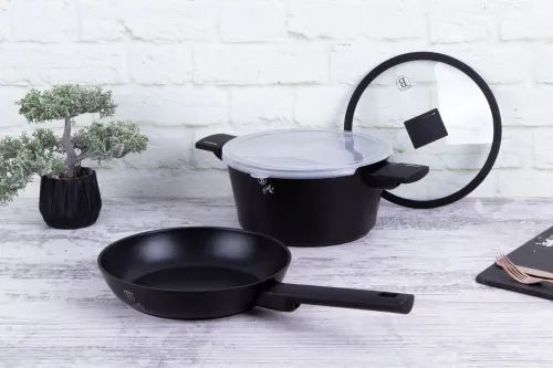 Zestaw garnek z patelnią 24cm z powłoką tytanową 4-ele BERLINGER HAUS Monaco BH-7098