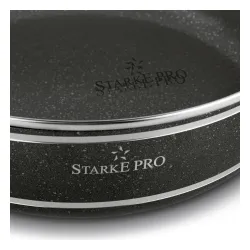 Patelnia na indukcję z pokrywką krótkie uchwyty Starke Pro Celebrity Marble 28 cm