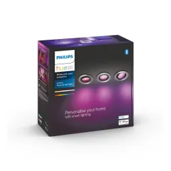 Oświetlenie punktowe Philips Hue White and Colour Ambiance Centura 3szt Aluminium