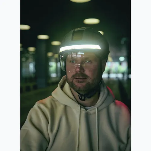 Kask rowerowy z kierunkowskazami ABUS Hyp-E volcano titan