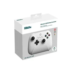 Pad 8BitDo Ultimate 2.4G Wireless Hall Effect do PC, Android, iOS Bezprzewodowy Biały