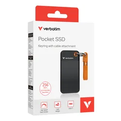 Dysk VERBATIM Pocket 256GB SSD Czarno-pomarańczowy