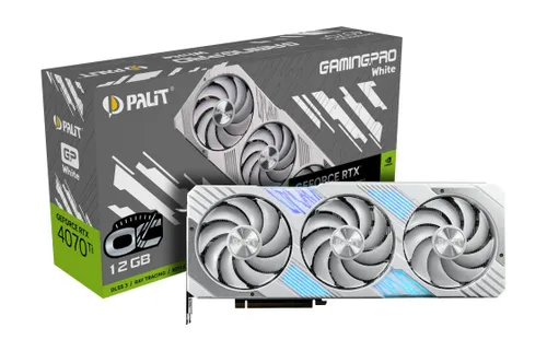 Karta graficzna Palit GeForce RTX 4070 Ti GamingPro White OC 12GB GDDR6X 192bit DLSS