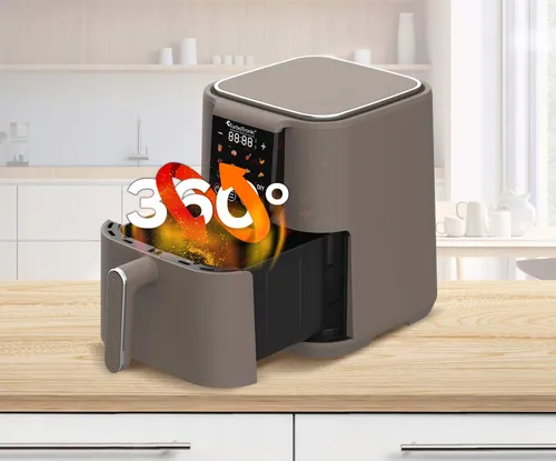 Air Fryer Frytkownica beztłuszczowa TURBOTRONIC TT-AF250 Beżowy 6l 12 automatycznych programów