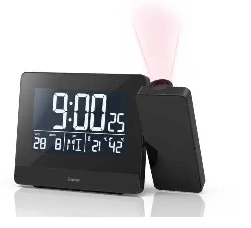 Zegar z projektorem Hama Plus Charge Czarny