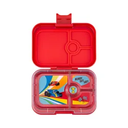 Lunchbox dziecięcy Yumbox Panino 750 ml - roar red / race cars tray