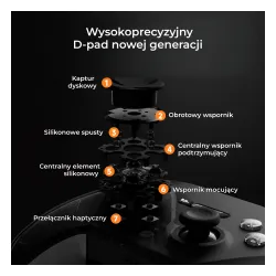 Pad Ajazz GP100 do Nintendo Switch, PC Android, iOS Bezprzewodowy Czarny