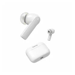 Słuchawki bezprzewodowe Hama Passion Clear II ANC Dokanałowe Bluetooth 5.3 Biały