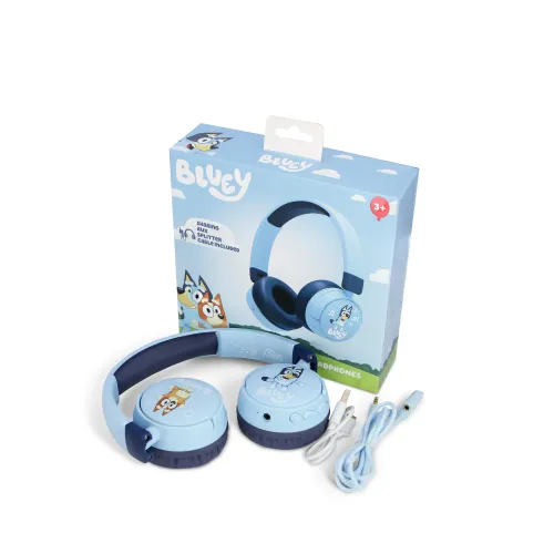 Słuchawki bezprzewodowe z mikrofonem OTL Technologies Bluey Kids Wireless Dla Dzieci Nauszne Niebieski