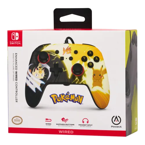 Pad PowerA Enhanced Pikachu vs Meowth do Nintendo Switch Przewodowy