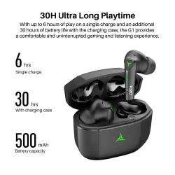 Słuchawki bezprzewodowe Tozo Gaming Pods Dokanałowe Bluetooth 5.3 Czarny