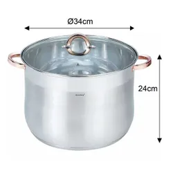 Klausberg Garnek Gastro Z Pokrywą 34Cm 22,4L Kb-7798