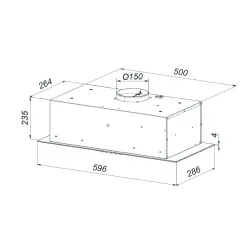 Okap Beko b300 HNU61425B Czarny