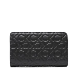 Büyük Kadın Cüzdan Calvin Klein Yeniden Kilit Bifold Cüzdan Emb Mono K60K610240 BAX