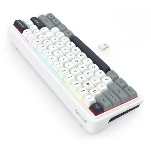 Klawiatura mechaniczna Redragon Draconic V2 K730WGP-RGB-PRO Biało-szary