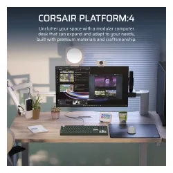 Biurko Corsair Platform:4 Standardowy 120cm Drewno bejcowane na kolor jasnej sosny