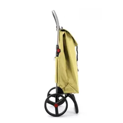 Coș De Cumpărături 2 Roți Mari Pliante Rolser I-Max Tweed Lime