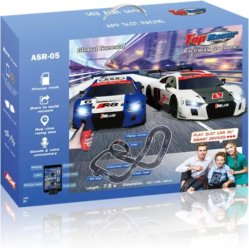 Tor wyścigowy samochodowy COIL zestaw mega tory skala 1:43 7.5m licencja AUDI