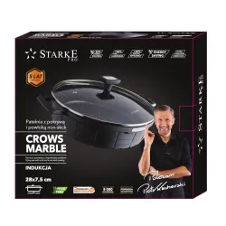 Patelnia nieprzywierająca STARKE PRO CROWS MARBLE 28 cm