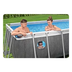 Basen stelażowy Bestway ogrodowy prostokątny 488x244x122 cm zestaw 10w1