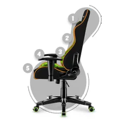 Fotel HUZARO Ranger 6.0 Pixel Mesh Czarno-zielony