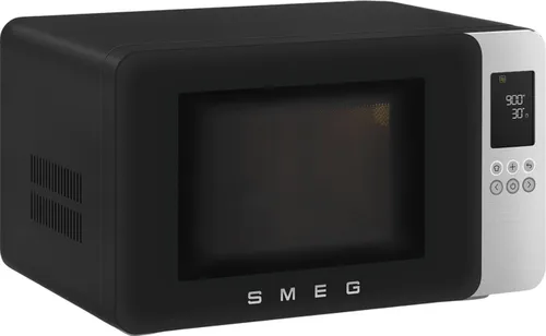 Kuchenka mikrofalowa SMEG Collezione MOC01BLMEU 1900W średnica 28 cm pojemność 29l Technologia Inverter Auto Defrost Quick Start Czarny