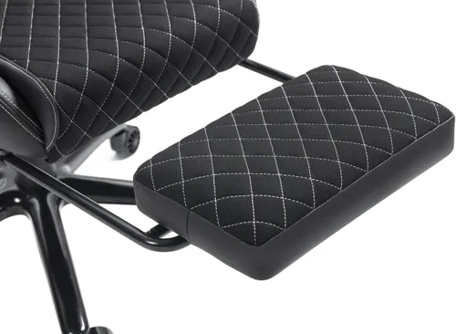 Fotel GAMVIS Phantom Large Czarny (białe elementy) + podnóżek