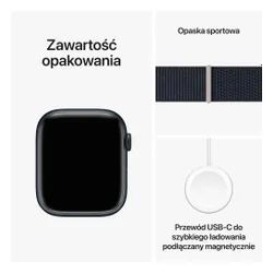 Apple Watch 9 GPS + сотовый 45 мм алюминиевый Север / Север Спортивный ремешок