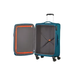 Walizka poszerzana średnia American Tourister Crosstrack - navy/orange