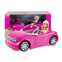 BARBIE AUTO LUKSUSOWY KABRIOLET SAMOCHÓD DLA LALEK Barbie zestaw z lalką DJR55