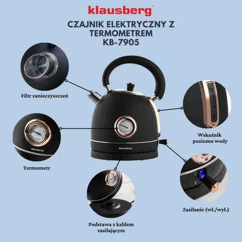 Czajnik KLAUSBERG KB-7905 Czarny