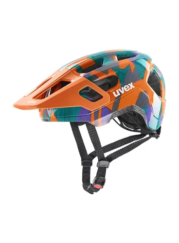Kask rowerowy dla dzieci Uvex React JR. - papaya camo