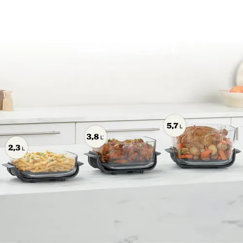 Air Fryer Frytkownica beztłuszczowa NINJA Crispi Pro AS101EURS 2 szklane pojemniki