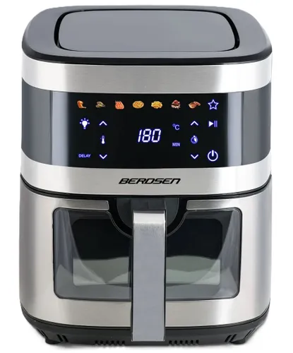 Air Fryer Frytkownica beztłuszczowa BERDSEN BD-656 9.1l 7 gotowych programów Srebrny