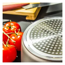 Garnek aluminiowy z pokrywką VALDINOX AURUM CIEMNOBRĄZOWY 3,2 l