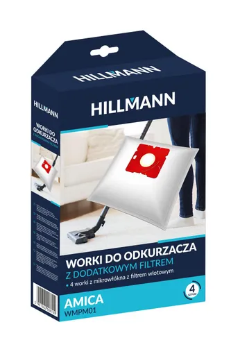 Worki do odkurzacza HILLMANN WMPM01 4szt. + filtr