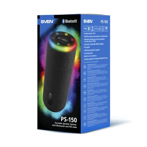 Głośnik Bluetooth Sven PS-150 10W Radio FM Czarny