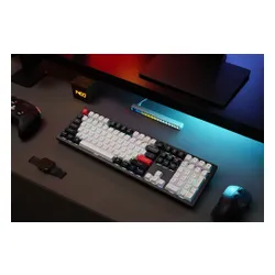 Klawiatura KEYCHRON Q6 HE Wireless Switch Gateron Double-Rail Magnetic Nebula Czarno-biało-czerwony