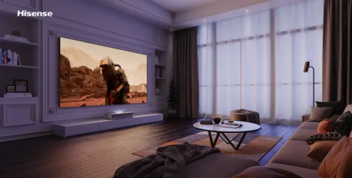 Projektor Hisense Laser TV - 120L5N - 4K UHD, Laser, Ekran ALR 120" w zestawie, Wi-Fi, BT, AirPlay, VIDAA OS