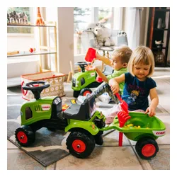Falk Traktorek Baby Claas Zielony z Przyczepką + akc. od 1-3 lat