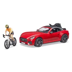 Bruder BRUDER Roadsster with 1 racing bike and bike fa 03485