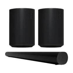 Soundbar SONOS ARC Czarny + Głośnik multiroom SONOS Era 100 Czarny (2 szt.)