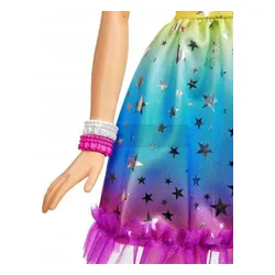 DUŻA LALKA BARBIE 71 cm w kolorowej sukience HJX98
