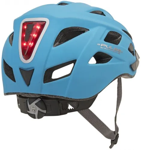 Kask rowerowy AUTHOR Pulse LED X8 Niebieski MTB z lampką (rozmiar M)