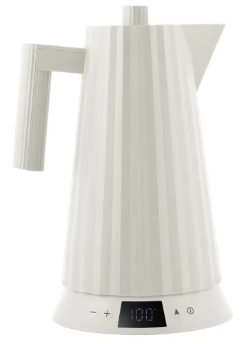 Электрический чайник Alessi Plissé MDL21, 1.7 л, 1800 Вт, регулировка температуры, белый