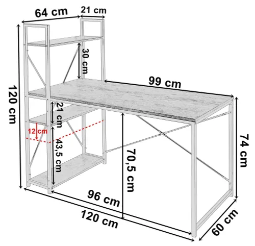 Biurko LOFTINSPIRED Trosa Modern Oak