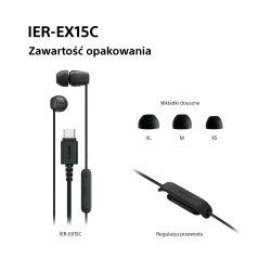 Słuchawki przewodowe Sony IER-EX15C Dokanałowe USB-C Różowy